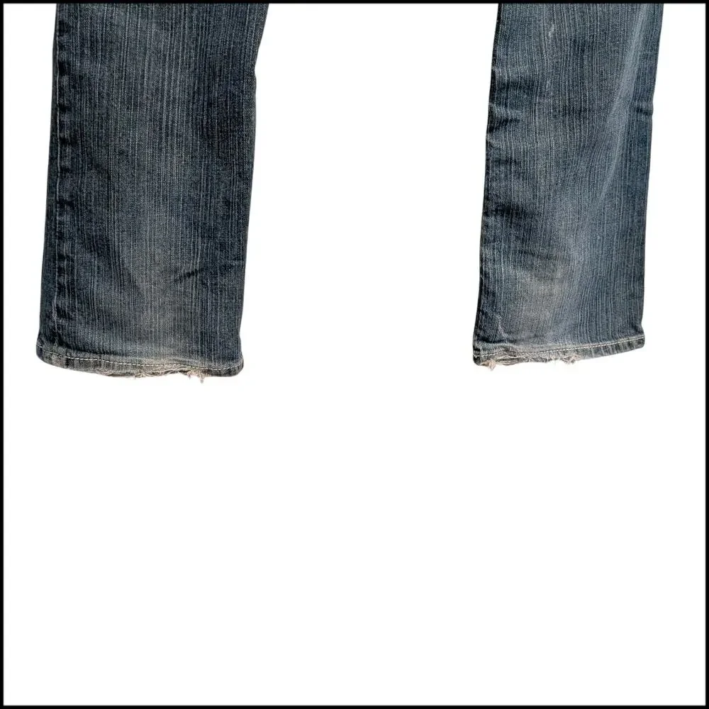 BKE Aiden Blue Jeans Men's 30R Medium Wash Distressed Denim Pocket Stitching